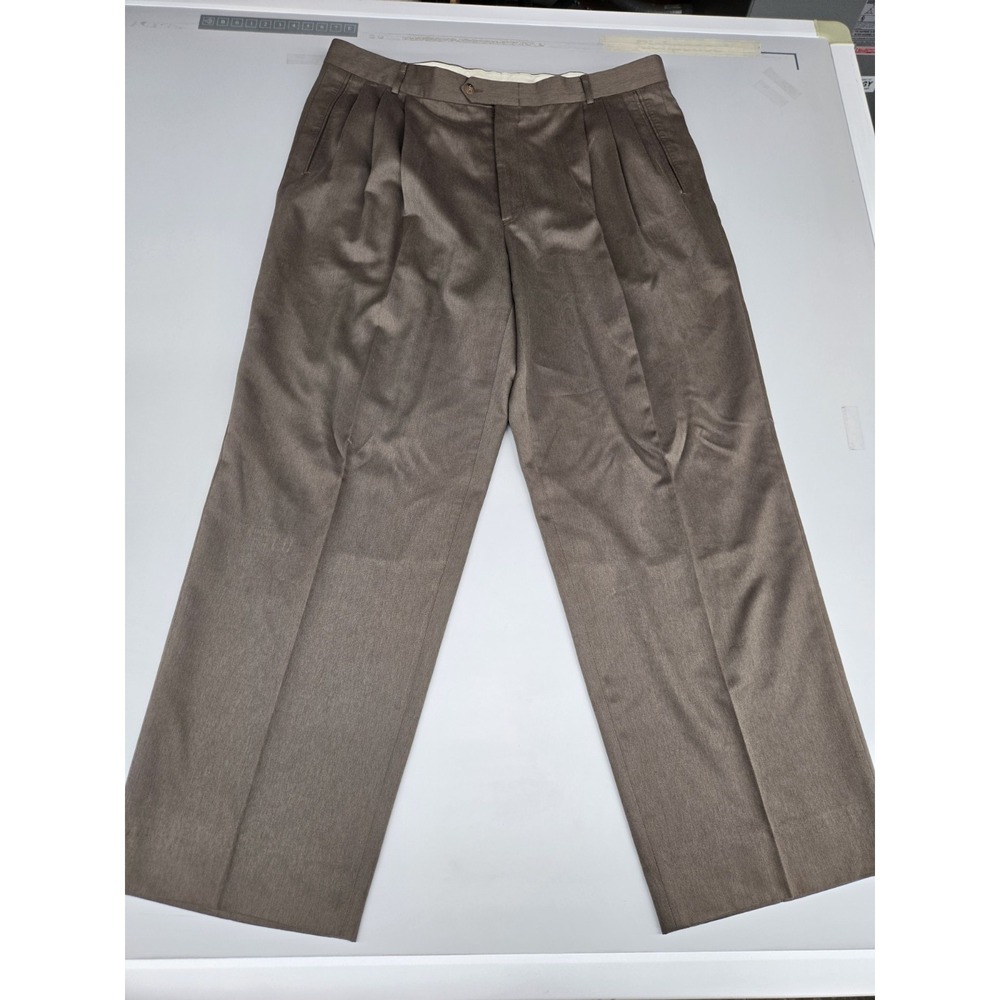 Descente Men's Golf Collection Golf Pants Khaki 38x40 Lined,Spots, Missing a BTN